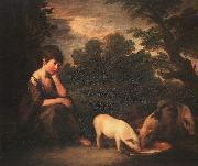 Thomas, Girl with Pigs